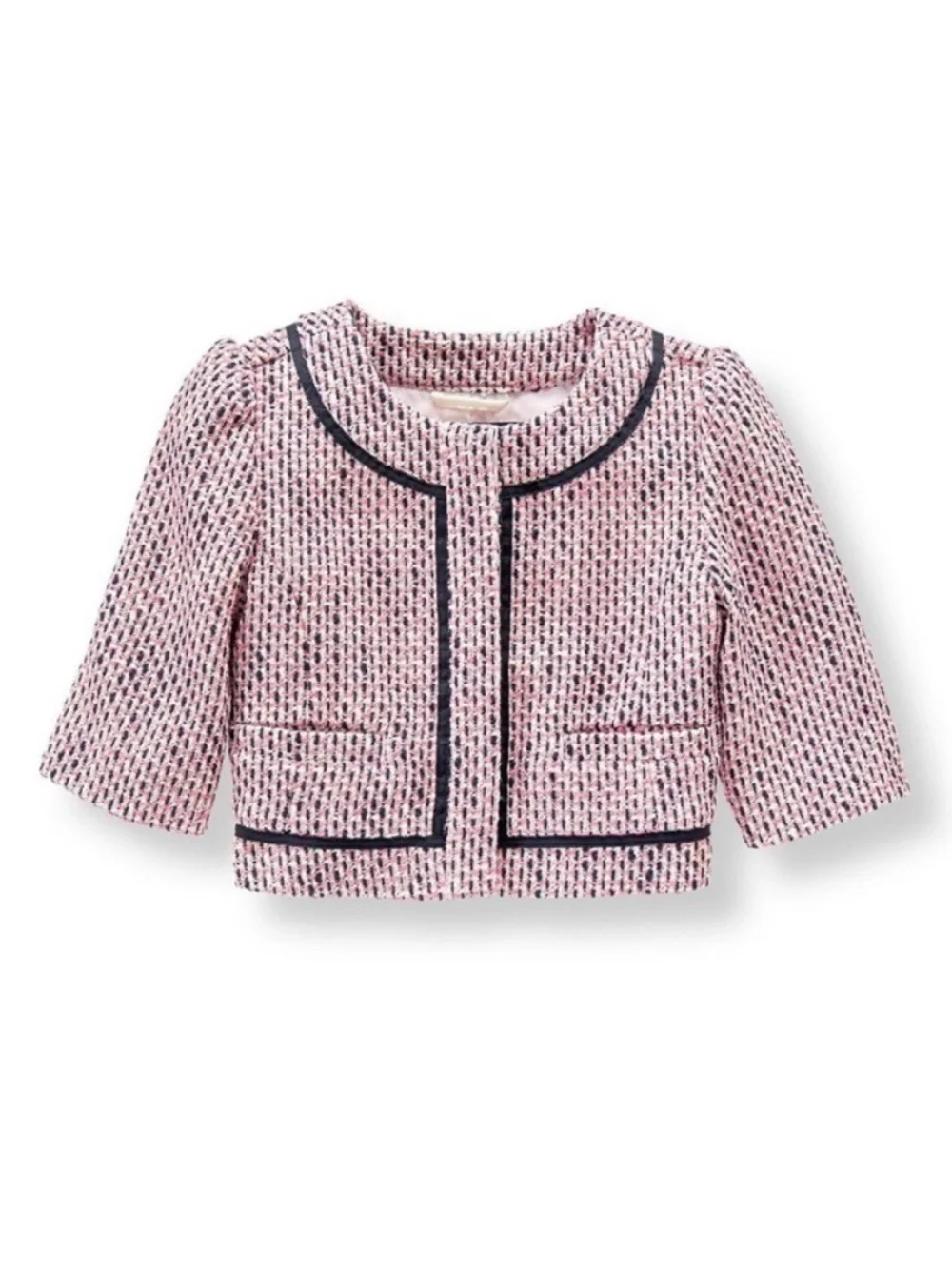 Janie & Jack Boucle Tweed Jacket Blazer Red Black White